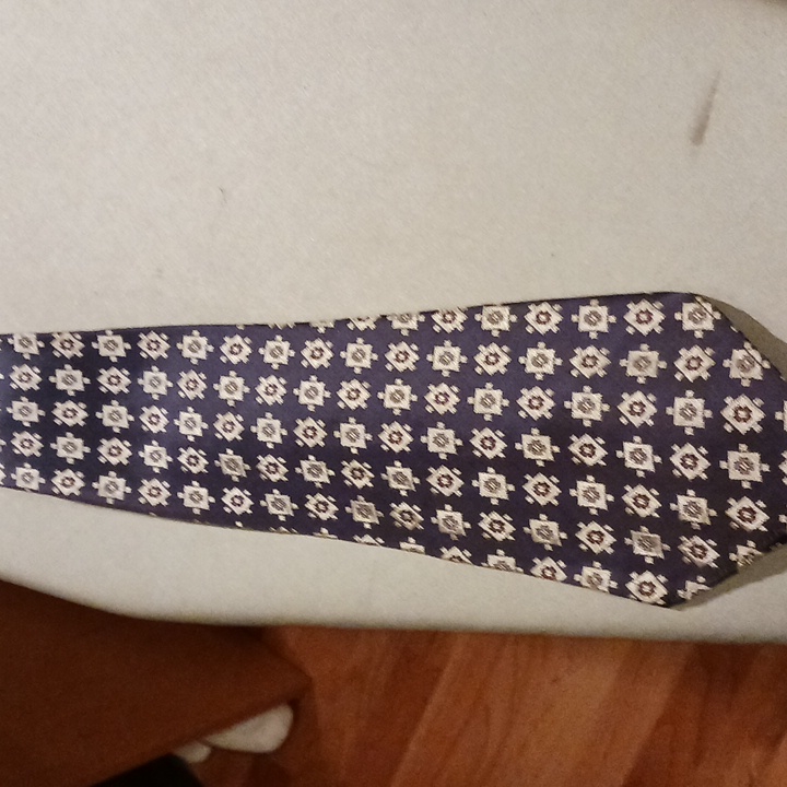 Blue Patterned Necktie